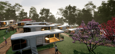 MIR capsule home as a private second home in nature